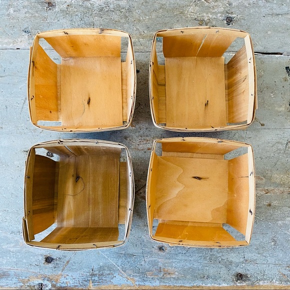 ♥️ Vintage ♥️ Brown Berry Baskets Lot - Picture 2 of 6